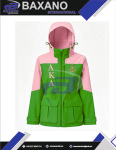 Veste de pluie Alpha Kapa Alpha AKA Sorority, veste softshell à capuche, veste varsity de haute qualité, veste imperméable pour femmes - Product Image 5