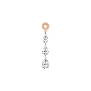 Pendientes de Diamantes Cultivados en Laboratorio con Forma de Pera de 2.66ct en Oro de 14K, Color DEF, Claridad VS VVS, Certificados por IGI, Regalo para Bodas, Fiestas y Aniversarios - Product Image 3