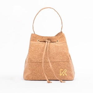 Recycled Natural Woodgrained Fashion Women Handbag Drawstring Tote bag - Product Image 2