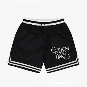 Shorts en maille légère entièrement imprimés avec logo personnalisé, entrejambe de 5 pouces, pour le basketball, la course et la gym, pour hommes, collection 2026 - Product Image 5