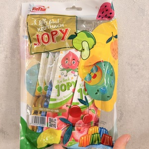เยลลี่แท่งยาวหลากสี 4 รสผลไม้ JOPY 350 กรัม - ผู้ผลิตแบบ OEM/ODM - Product Image 1