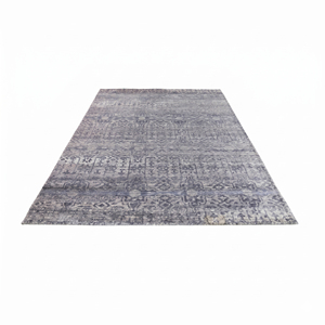 Custom <b>Charcoal</b> <b>Grey</b> Distressed Ornamental Wool Non-Slip Eco-Friendly Hand Tufted Area <b>Rug</b> for Hotel Villa Living Room - Product Image 2