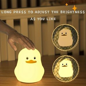 Luce Notturna LED in Silicone con Cambio Colore Arcobaleno, Design Coniglio/Orso Grasso/Orso Stolpe/Orso Castagna/Anatra, Controllo Touch - Product Image 3