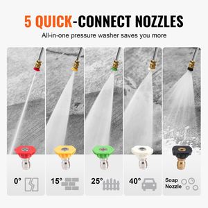 Lavadora de alta presión a gas de 3500 PSI 2,6 GPM con juego de 5 boquillas para una limpieza eficaz de automóviles y cercas - Product Image 4