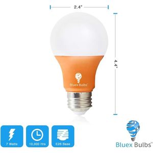 Lampadina LED Arancione da 19 LED, 9W (Equivalente a 50 Watt), Attacco E26 per Illuminazione Decorativa di Feste, Portico e Casa - Product Image 2