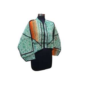 Chaqueta Kantha Tradicional Hecha a Mano, Diseño Vintage, Ecológica, 100% Algodón Puro, Kimono para Mujer, Ropa de Playa, Primavera - Product Image 3