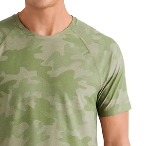 Camiseta de Manga Corta con Cuello Redondo y Estampado Tie-Dye para Hombre, Corte Regular, Estilo Casual, 100% Algodón Jersey, Diseño Estampado - Product Image 5