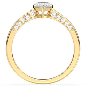 REYES Heart Shaped Solitaire Moissanite <b>Ring</b> in 14K Yellow Gold Plated With 925 Sterling Silver Engagement Promise <b>Ring</b> For Her - Product Image 6