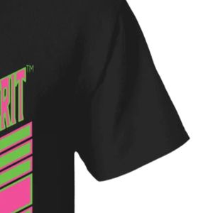 Camiseta negra de manga corta con estampado de letras griegas y escudo, cuello redondo, informal, para mujer, ropa de moda urbana - Product Image 3