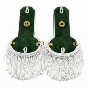 Épaulettes décoratives à franges avec broderie dorée pour uniformes, cérémonies, défilés et spectacles - Product Image 3