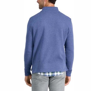 Suéter de Punto Azul para Hombre, Estilo Casual, Cuello Redondo con Cierre de Cremallera, Corte Regular, Color Sólido, Manga Larga, para Otoño - Product Image 5