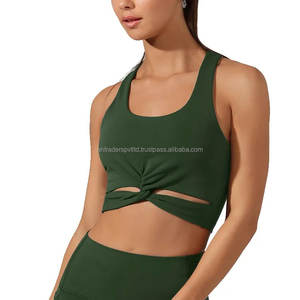 Soutien-gorge de sport personnalisé OEM ensemble pantalon de yoga pour femmes équipement de course à pied rembourré haut avant Logo grande taille réversible respirant - Product Image 1