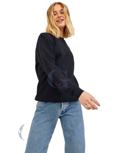 Camisas de sudor de un solo color para mujer, cuello redondo, mangas completas, tela polar de alta calidad, hechas a medida, venta al por mayor - Product Image 1