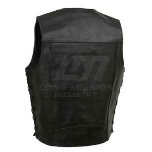 Gilet en cuir sans manches, en cuir véritable, style classique, en vente en ligne - Product Image 6