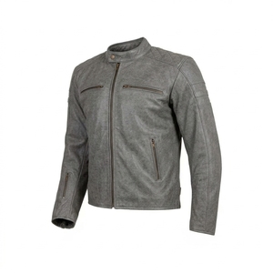 Veste en cuir vintage décontractée authentique pour hommes avec col à revers, manteaux chauds pour tous les jours, veste en cuir pour hommes la plus vendue - Product Image 4