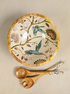 Bol en émail de luxe élégant, motif floral en cristal, résistant à la chaleur, jetable, pour la décoration intérieure, article cadeau, en promotion - Product Image 1