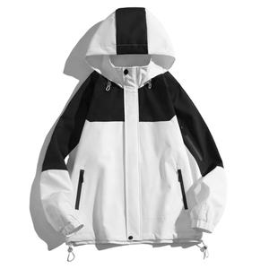 แจ็กเก็ตกันลมมีฮู้ดปรับแต่งได้สำหรับผู้ชายเสื้อกันลมแบบลำลองสำหรับฤดูใบไม้ร่วงและฤดูหนาวชุดใส่กลางแจ้งทุกขนาดทำจากโพลีเอสเตอร์/ ไนลอน - Product Image 4