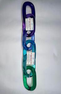 Eslabones de cadena de resina personalizables, de gran tamaño y colores claros, eslabones grandes de resina multicolor disponibles por Glowin Fashion. - Product Image 6