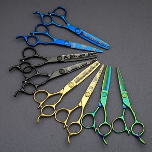 Ciseaux de coiffure professionnels 6 pouces en acier inoxydable, ciseaux de barbier avec manche noir et or, outils de coupe de précision - Product Image 4
