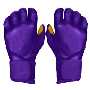 Purple Split Finger <b>Baseball</b> <b>Gloves</b> Synthetic Material Hook And Loop Closure Non Slip Adult All Seasons Right Handed - Product Image 1