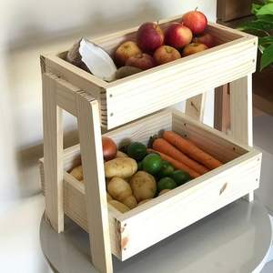 Caja de Almacenamiento de Madera Grande, Decorativa, Creativa, Resistente, de Diseño Moderno, Cesta de Almacenamiento de Madera, Caja para Vino - Product Image 1