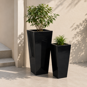 Jardinière carrée en fibre de verre haute brillance, prête à être expédiée, pot à plantes haut et moyen pour plantes d'intérieur et d'extérieur, couleur personnalisée - Product Image 6