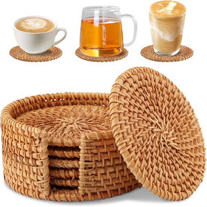 Rattan Coaster <b>Placemat</b> Woven High Quality <b>Placemats</b> Table Mat Cup Mat Rattan coaster At Lowest Price - Product Image 6
