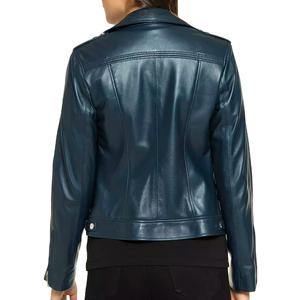 Veste en cuir véritable pour femmes, best-seller de l'hiver, respirante, grande taille, style motard, veste bomber en cuir pour femmes - Product Image 3