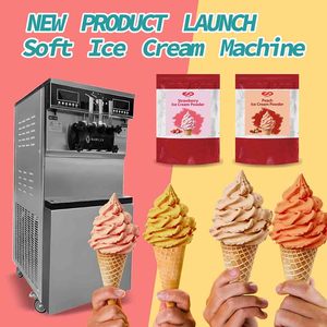 เครื่องทำไอศกรีมซอฟต์เสิร์ฟ KEIFU ICE50L แบบตั้งโต๊ะ สเตนเลสสตีล คอมเพรสเซอร์สามตัว สำหรับร้านชานมไข่มุก - Product Image 3