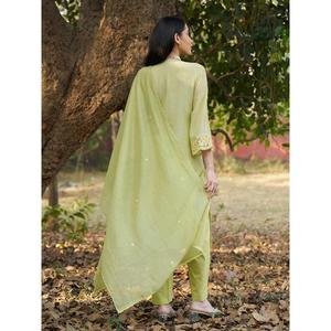 Good Quality <b>Women</b> Cotton Chikankari Embroidered <b>Kurta</b> with Palazzo Ethnic Wear <b>for</b> Daily and Festive Use <b>For</b> Sale - Product Image 5