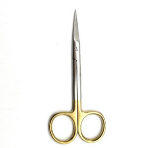 Heavy Duty 10cm Gold Handle Curved Stainless Steel Blades Sharp Beauty Facial Hair Nail Cuticle Scissors ANAAIF - Product Image 4