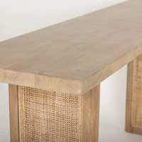 Table console contemporaine en bois de manguier massif marron Design moderne de luxe pour les entrées Couloirs Salons pour hôtels