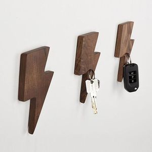 Porta Llaves de Madera Ecológico, Hecho a Mano, Decoración para el Hogar, Organizador de Pared para Llaves y Correo - Product Image 1