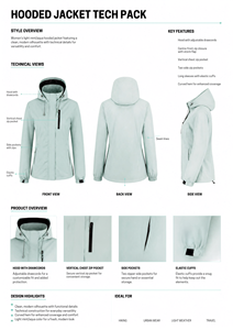 Women's Hooded Waterproof Rain <b>Jacket</b> <b>Lightweight</b> Outdoor Hiking Windbreaker Casual Wear Green Polyester - Product Image 6