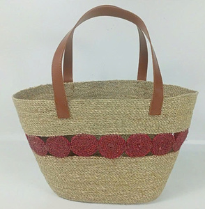 Bolso de playa trenzado estilo resort, tejido a mano, disponible al por mayor para la colección de verano, OEM ODM al por mayor - Product Image 3