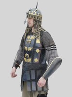Traje de armadura islámica Moro Medieval, traje de armadura de medio cuerpo turco usable, casco otomano, Cosplay del siglo XV, Halloween