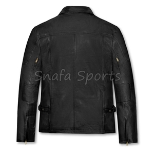 Men's Premium Custom Logo OEM <b>Western</b> Leather <b>Jackets</b> Windproof Auto & Motorcycle Wear Size Feature Leather <b>Jacket</b> - Product Image 2