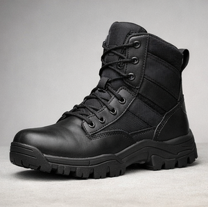 Bottes en cuir à lacets de style jungle pour hommes QUICK WAY INDUSTRIES, durables, pour le travail en extérieur et la sécurité, taille 9 - Product Image 2