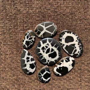 Wholesale Hot Selling Quality Natural Loose Gemstones Black Septarian Cabochon <b>Round</b>/Oval/<b>Cushion</b>/Marquise Shapes Jewelry Making - Product Image 4