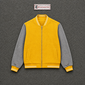 Chaqueta Universitaria Premium Amarilla de Lujo, Ropa de Calle Moderna, Deportiva e Informal, de Alta Calidad y Diseño Moderno - Product Image 5