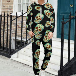 Conjunto Deportivo Personalizado para Hombre, Color Sólido, Corte Ajustado, Transpirable, Ecológico, 100% Poliéster, Sudadera con Capucha y Pantalones Jogger - Product Image 2