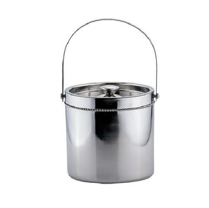 Cubo de hielo de vino pulido brillante para fiestas, enfriador de vino de diseño europeo, cuenco de champán de acero inoxidable personalizado de fábrica - Product Image 6
