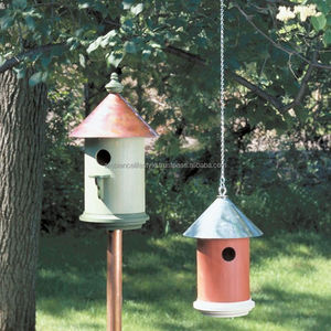 Nichoir décoratif en métal pour l'extérieur, abri suspendu pour jardin, maison de nidification pour petits oiseaux - Product Image 1
