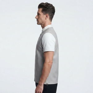 Men Leather Short Sleeve <b>T</b> <b>Shirt</b> Premium Quality Mens Stand <b>Collar</b> Leather Tee <b>Shirts</b> Men Leather Short Sleeve <b>T</b>-<b>Shirt</b> - Product Image 3