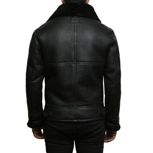 <b>Men</b> Leather Jacket Premium Classic Stylish Winter Outerwear <b>Long</b> Sleeve Zip Up Warm Casual Fashion <b>Coat</b> <b>for</b> Everyday Outdoor - Product Image 2