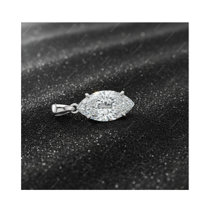 Pendentif et breloque en or fin 925 avec diamant de laboratoire certifié GIA IGI 7,0 ct DEF VVS VS, taille marquise, cadeau pour lui - Product Image 1