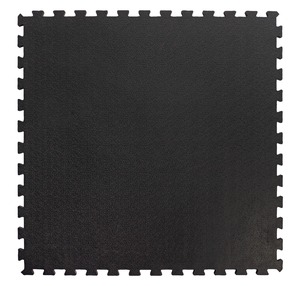 Black Rubber Gym <b>Floor</b> Tile Heavy Duty Shock Absorbing Flooring for Commercial Home Gym and Fitness Centers - Product Image 1