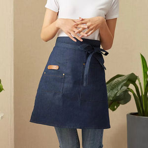 Custom Design Logo Canvas Sleeveless Waist <b>Apron</b> with 1-4 Pockets Washable Classic Style for Kitchen <b>Work</b> - Product Image 2