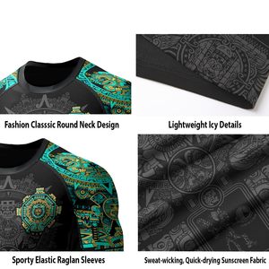เสื้อแรชการ์ดแบบสั่งทำจากโรงงาน สำหรับทุกเพศ ป้องกันรังสียูวี 50 สำหรับดำน้ำ ระบายเหงื่อได้ดี กระชับรูปทรง ป้องกันการเกิดผื่น ผลิตจากโพลีเอสเตอร์ รับผลิตแบบ OEM และขายส่ง - Product Image 6
