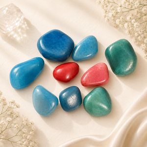 หินทัมเบิ้ลคริสตัลธรรมชาติหินอัญมณีหลากสีสำหรับตกแต่งสไตล์ความรักฮวงจุ้ยการแกะสลักเพื่อการบำบัด - Product Image 1